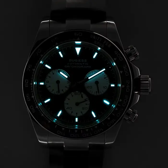 Sugess Panda chronographe mouvement automatique mécanique