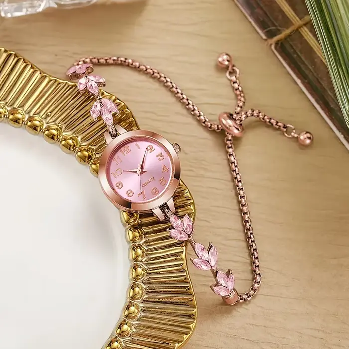Femmes élégantes montres de luxe strass Bracelet