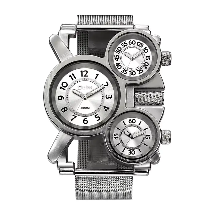 Oulm-Montre à Quartz en Maille pour Homme