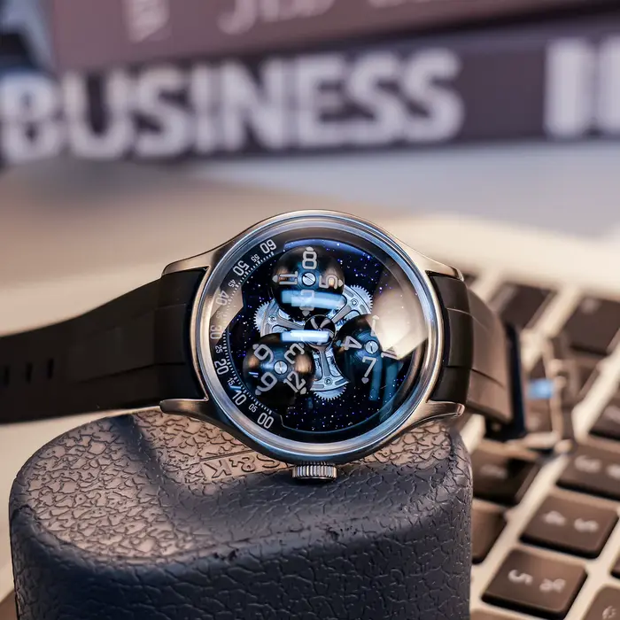 Nouvelle montre OBLVLO en acier inoxydable avec bracelet en silicone pour hommes style luxe ocasions formelles et décontractées
