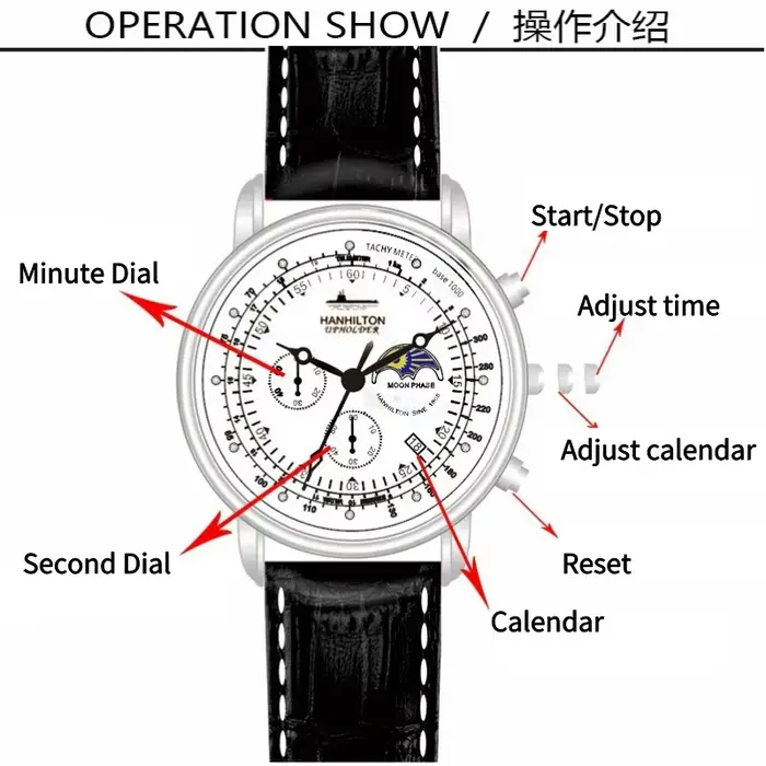 Montre à quartz étanche pour homme