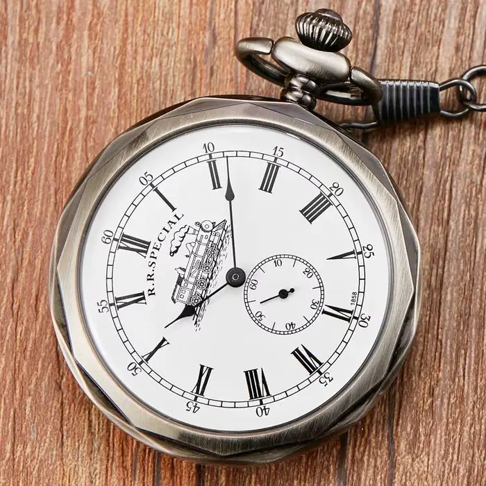 Montres de poche et porte-clés Londres en argent antique pour hommes et femmes, modules de vent à ma