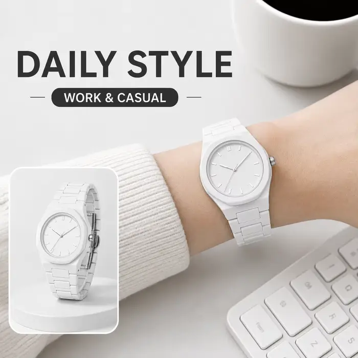 Ensemble de montres minimalistes à bracelet maillon avec ajusteur de montre gratuit