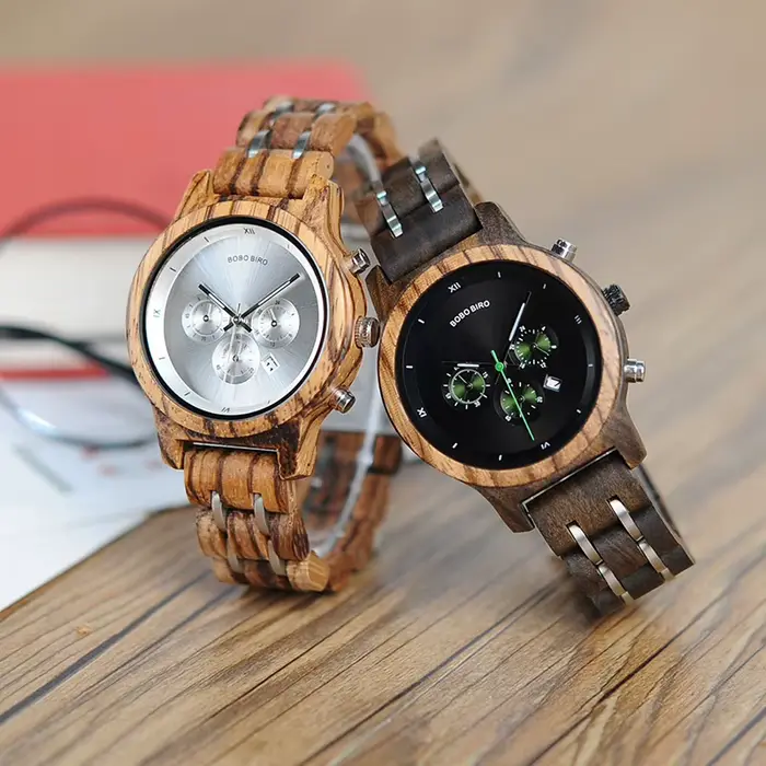 BOBO BIRD-Montre-bracelet en bois et métal pour femme