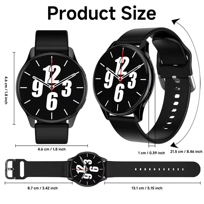 Montre intelligente HD écran tactile fréquence cardiaque sommeil BP surveillance de la santé pour téléphone Android et IOS BT appel Sport Smartwatch pour hommes femmes