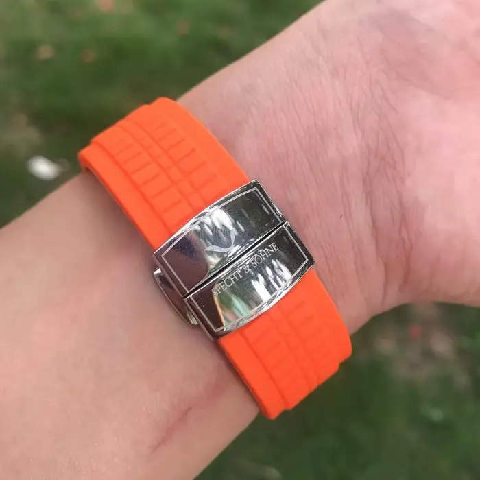 Montre Specht & Söhne en acier inoxydable avec bracelet en caoutchouc, résistante à l'eau, mouvement à quartz, chronographe, pour homme, sport, luxe, polyvalente, occasions spéciales