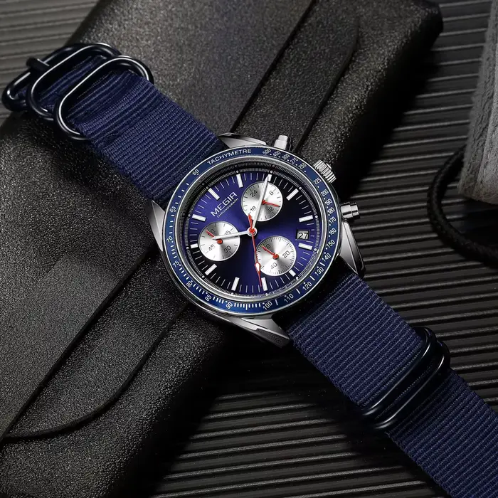 MEGIR Quartz chronographe montres hommes étanche Sport montre-bracelet