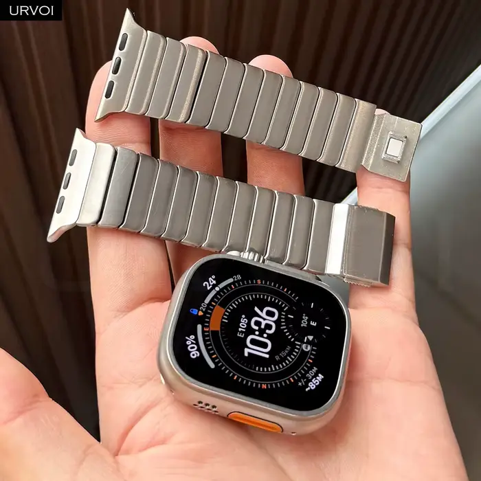 URVOI – bracelet à maillons en titane pour Apple Watch Ultra 3 2 Series 11 10 9 8 7 SE