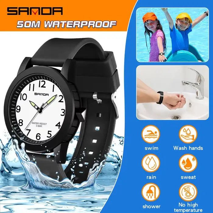 Montre en caoutchouc édition limitée avec écran tactile pour enfants et adultes, résistante à l'eau, pour les occasions spéciales et les activités outdoor