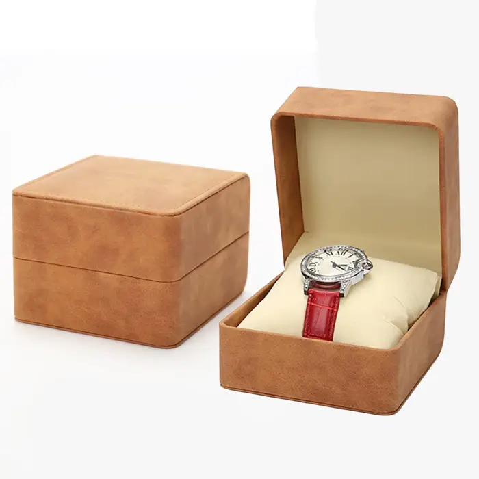 Boîtier de montre de luxe en cuir PU, bijoux, montres-bracelets, présentoir, boîte de rangement, étu