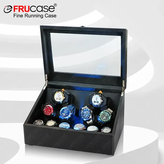 Remontoir de montre automatique en bois FRUCASE avec boîte de rangement pour collectionneurs et amateurs de montres automatiques occasions spéciales