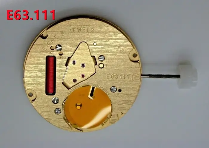 Pièces de mouvement de montre d'horloger, mouvement à quartz d'origine suisse ETA E63.111 E63111