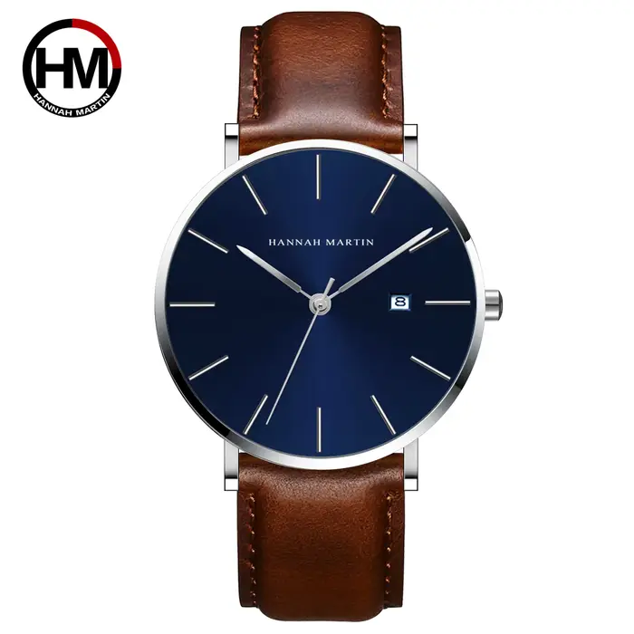 Montre homme en acier inoxydable haute qualité avec mouvement quartz et résistance à l'eau 3 bars pour homme occassions spéciales minimaliste décontracté