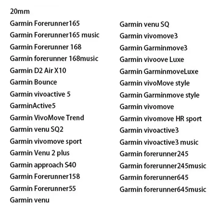 Bracelet de montre en silicone pour Garmin Forerunner 165 55 645 245 Vivoactive 4s 5 3 Venu Sq 2 Plus - Multicolore - Polyvalent et Élégant
