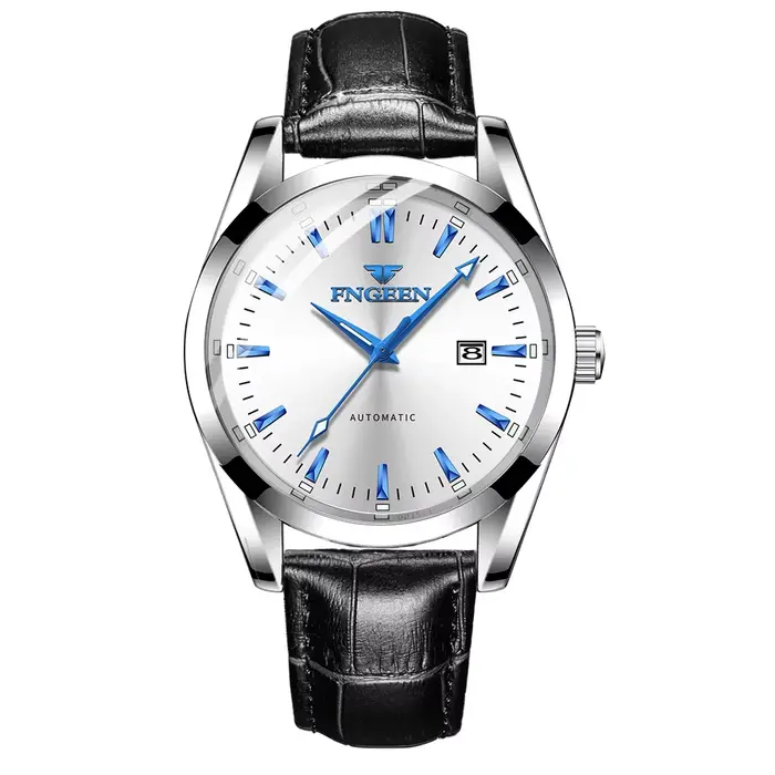 FNGEEN luxe hommes montres montre-bracelet Date haute qualité étanche automatique creux mécanique mo