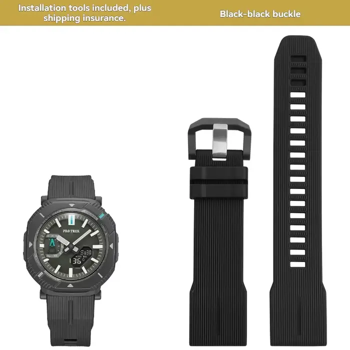 Bracelet de montre en résine et caoutchouc pour hommes, accessoires pour Casio PROTREK PRJ-B001 PRW6