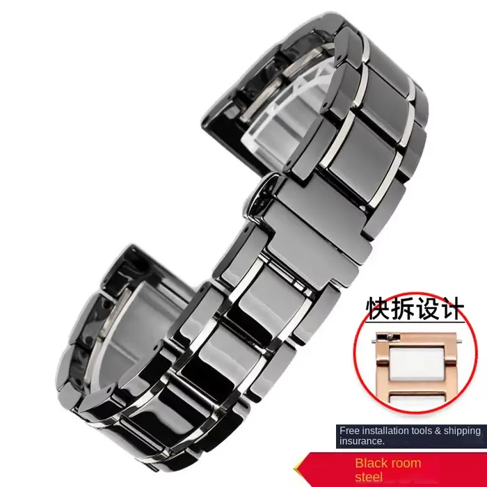 Bracelet de montre en céramique pour hommes et femmes, en acier de précision, pour Panerai haïtien K