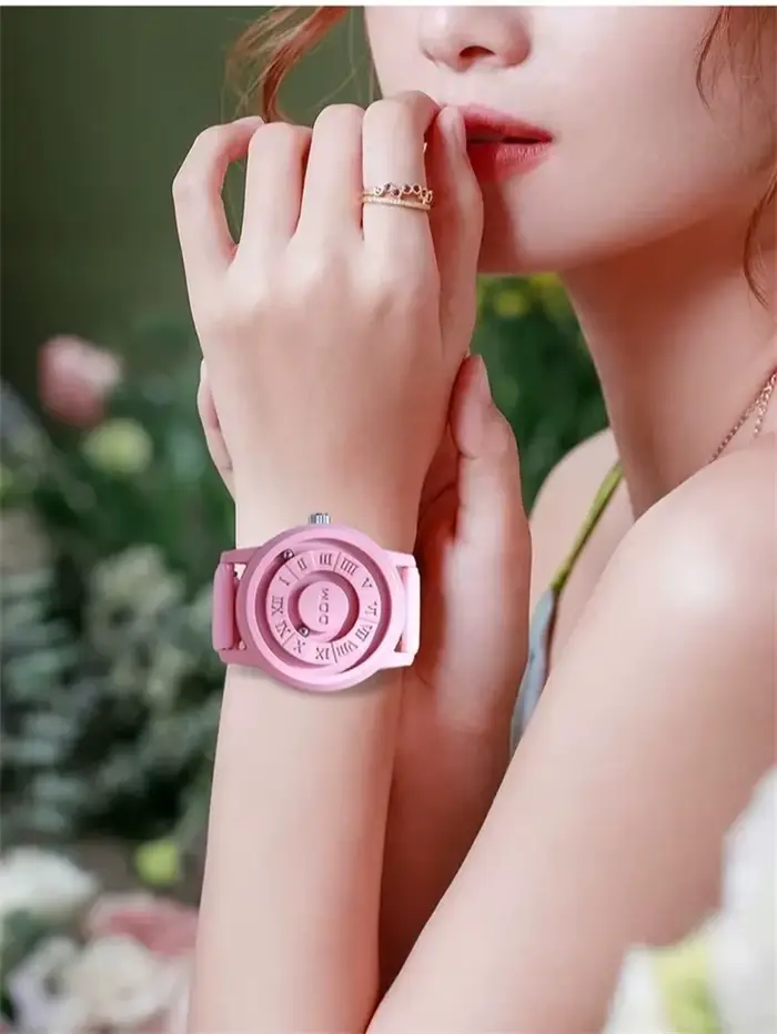 DOM 1345 montre à Quartz de luxe pour femmes et hommes aimant cadeau créatif boule de fer défilant pointeur magnétique