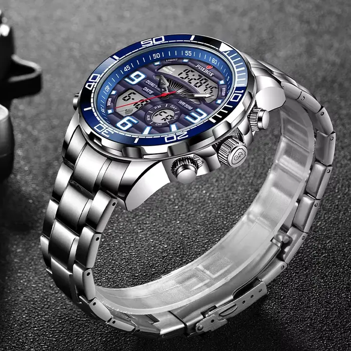 2025 LIGE marque Foxbox numérique hommes montres haut de gamme Sport montre-bracelet à Quartz