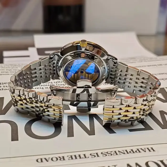 Montre de luxe pour homme en acier inoxydable