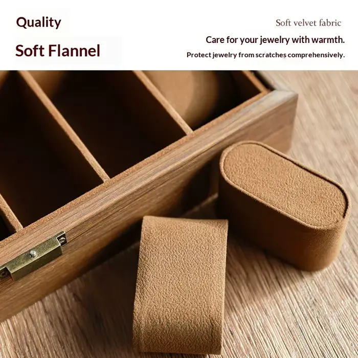 Boîte de rangement pour montres en bois de noyer noir