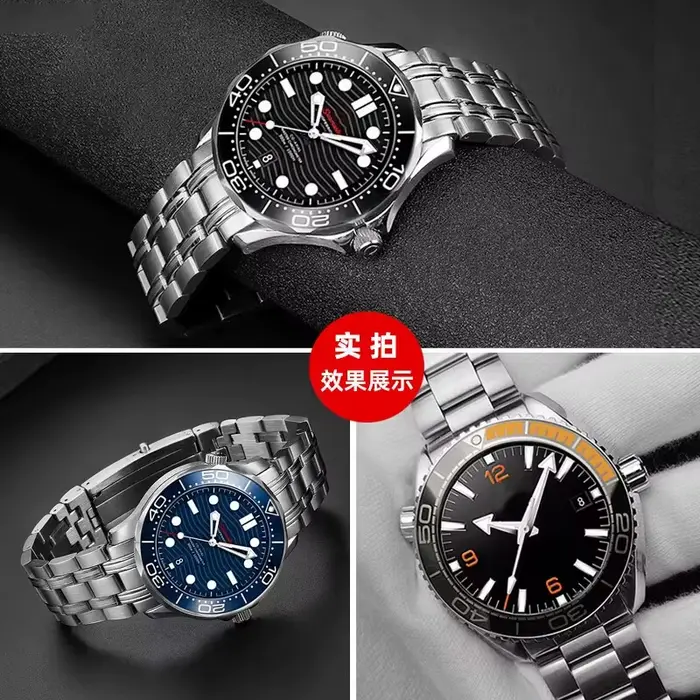 Bracelets de montre en acier inoxydable argenté 904L