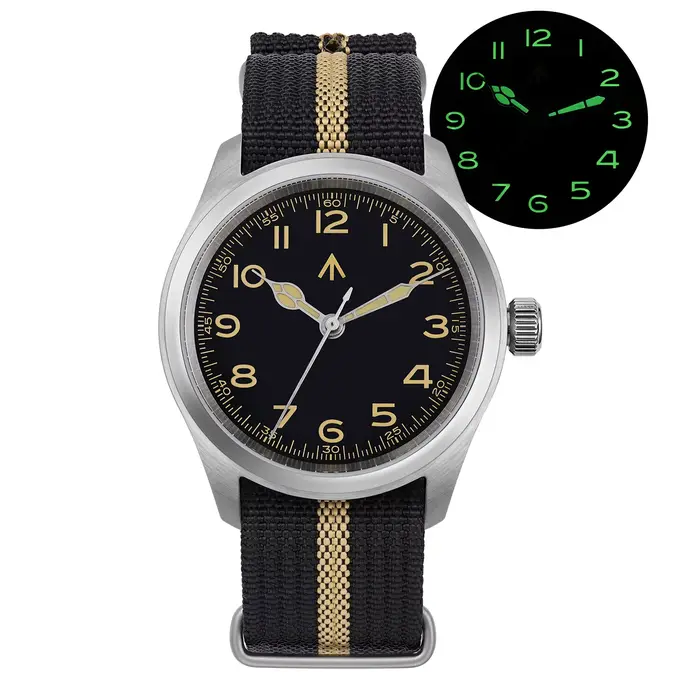 Militado ML08 montre militaire VH31 mouvement à Quartz Double cristal saphir C3 BGW9 lumineux 10Bar 