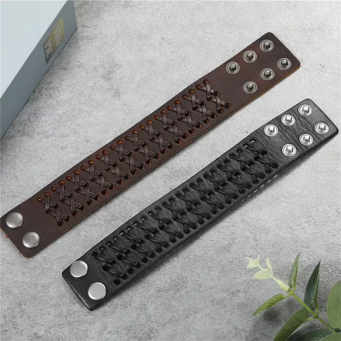 Bracelet en cuir tendance pour hommes