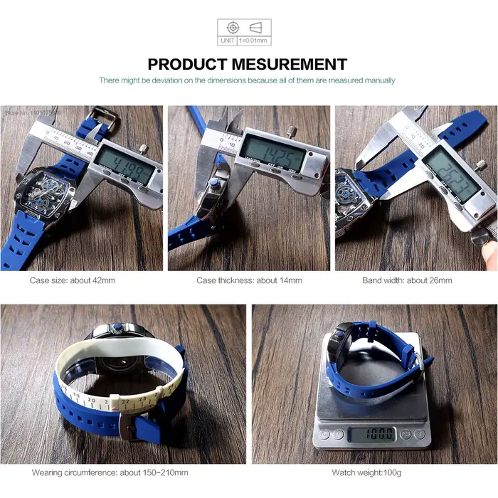 Montre Mécanique Bleue pour Homme