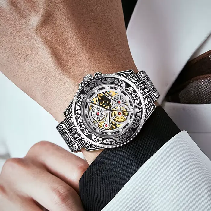 Montre homme automatique mécanique haut de gamme