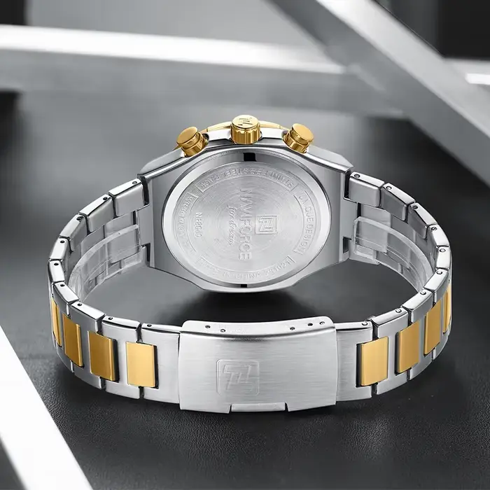 NAVIFORCE Top marque mode Original hommes montre Sport luxe chronographe étanche horloge en acier inoxydable Quartz homme montre-bracelet