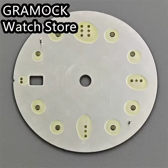 Cadran de montre GRAMOCK 31mm lumineux vert pour homme et femme adaptable à différents mouvements occasions spéciales