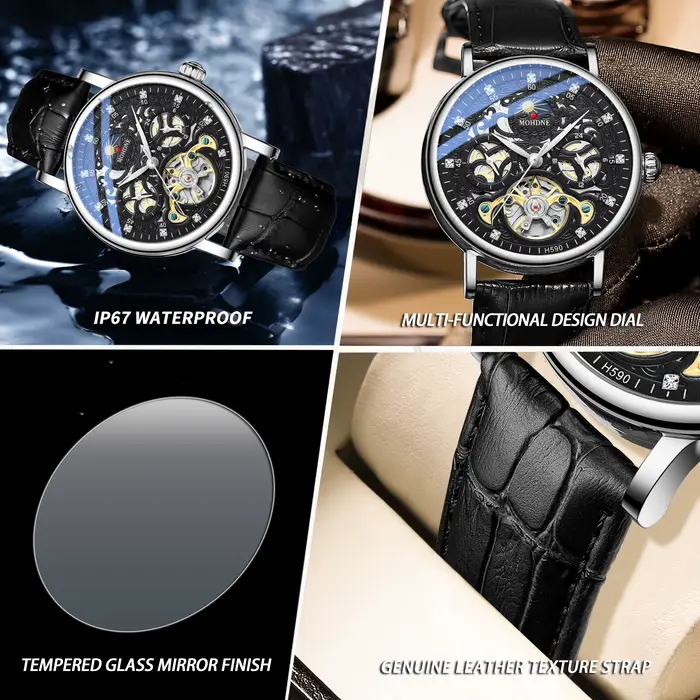 Montres mécaniques de luxe BINBOND pour hommes