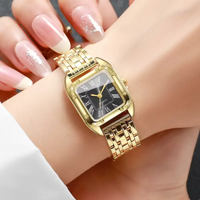 Montre à Quartz carrée de luxe pour femmes
