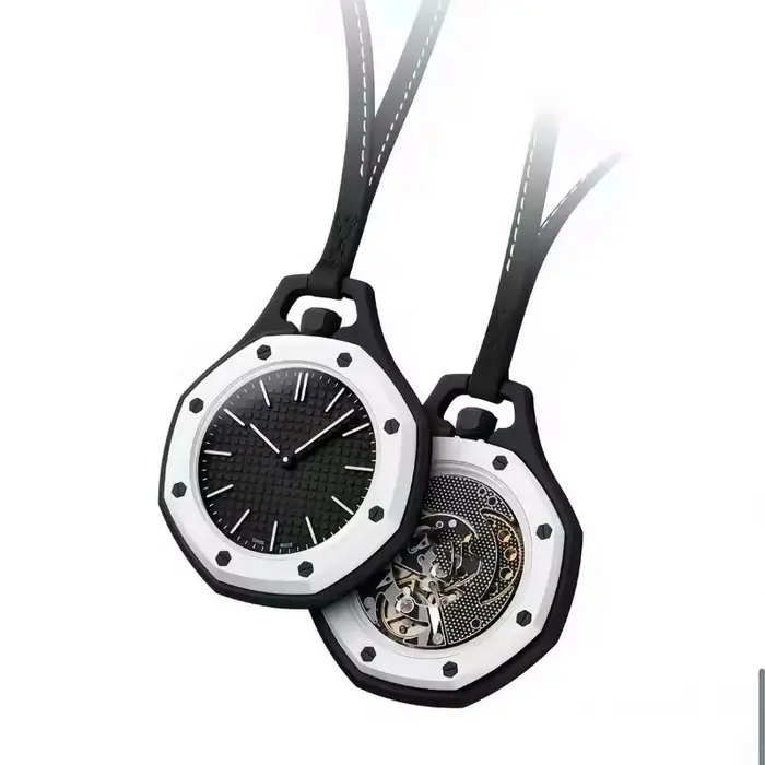 Nouvelle montre de poche octogonale 2026 avec collier