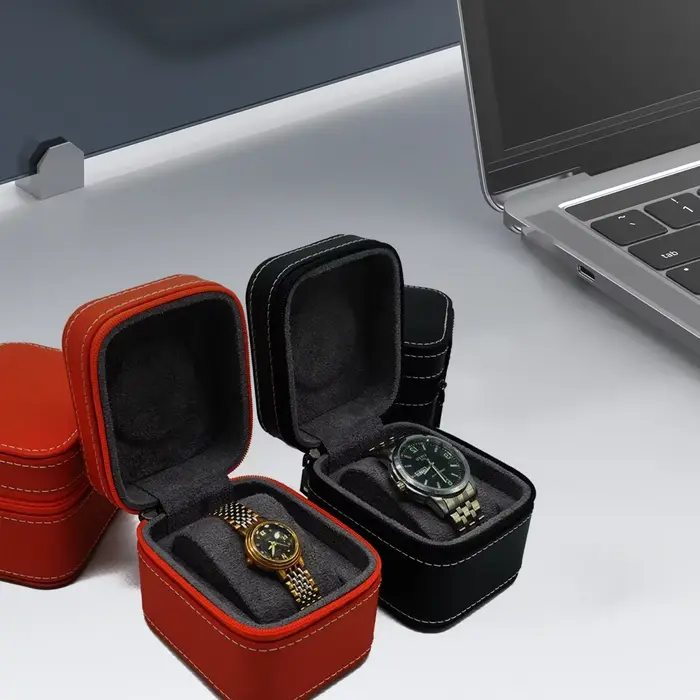 Étui à montre unique en cuir PU