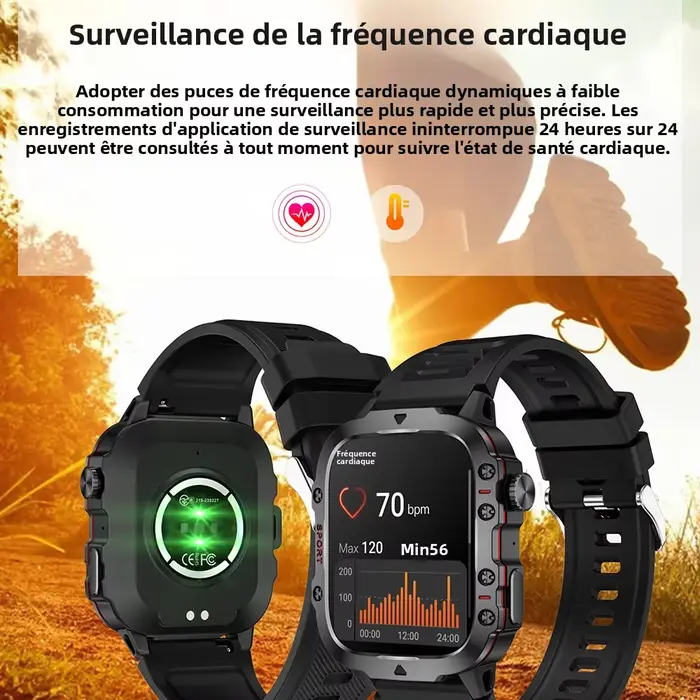 Montres intelligentes militaires originales pour hommes