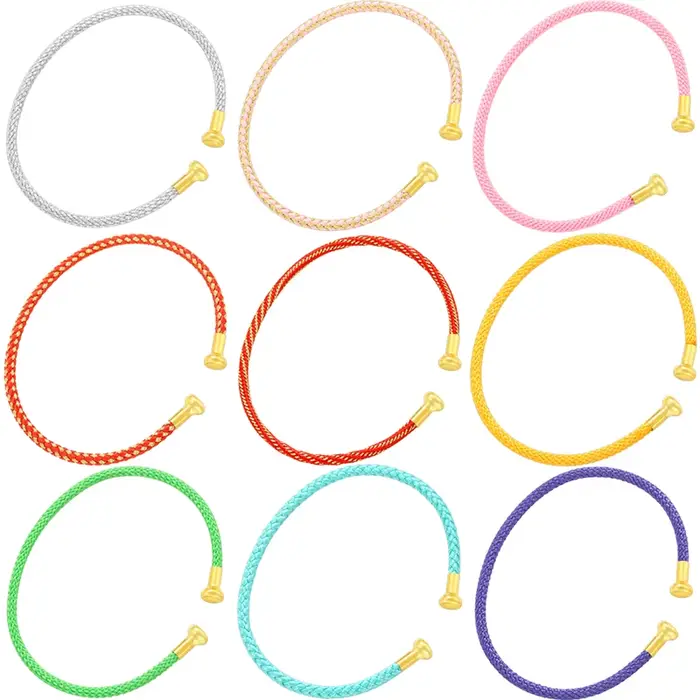 ZHUKOU fil de cuivre Bracelet à extrémité ouverte Vintage Hip Hop tissage