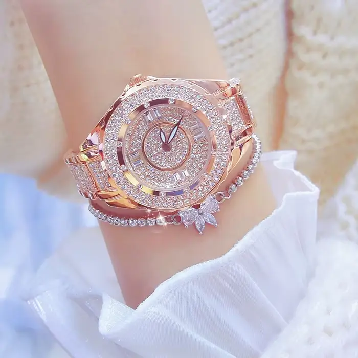 Ensemble de montres en diamant cristal pour femme
