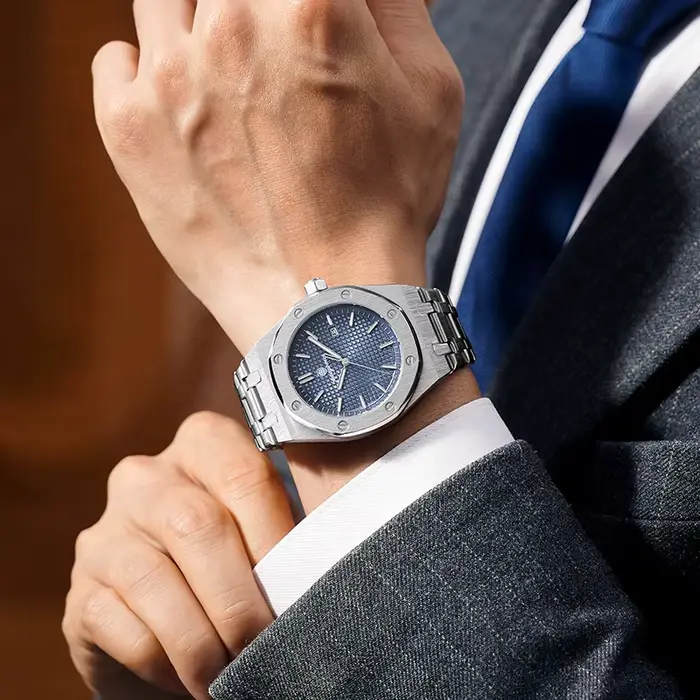 PAAZOMU luxe carré homme montre à Quartz étanche lumineux Date