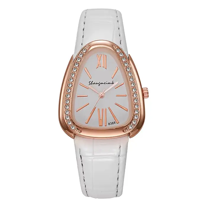 Mode serpent forme cadran femmes montre à Quartz bracelet en cuir décontracté montre-bracelet pour d