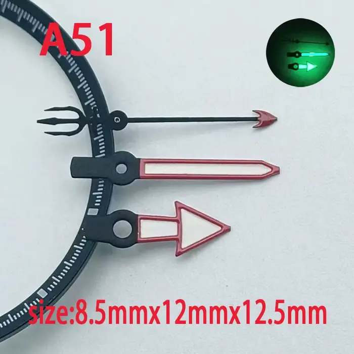 La série NH de montres pour hommes avec aiguilles lumineuses vertes est un accessoire pour les mouvements mécaniques tels que NH34/35/36/38/70/72
