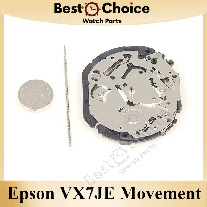 Mouvement à quartz de la série VX7J, mouvement Epson VX7JE, 3.6.9, petites secondes, taille: 12, 3/4