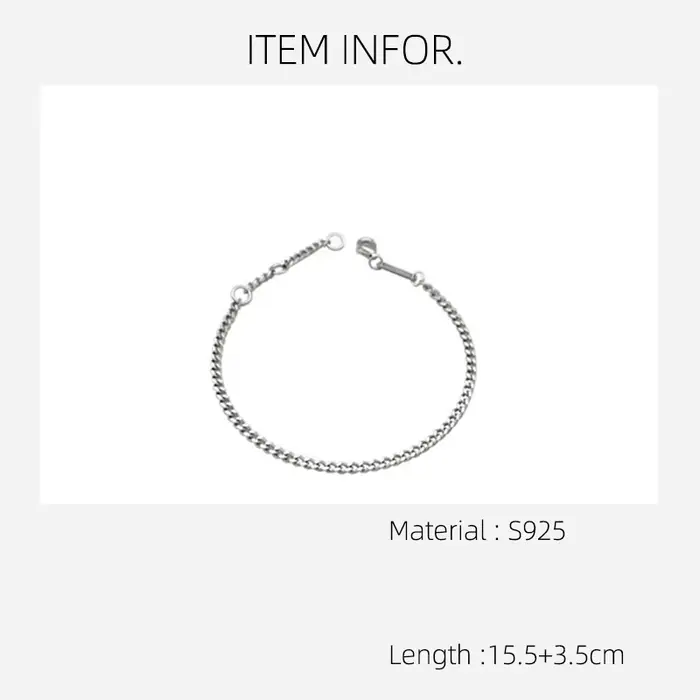 La Monada Bracelets pour femme argent 925 Sterling rétro minimaliste