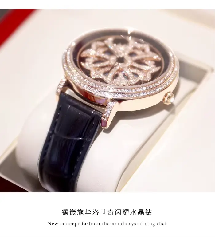 Davena Roate – montre de luxe en cuir véritable pour femmes
