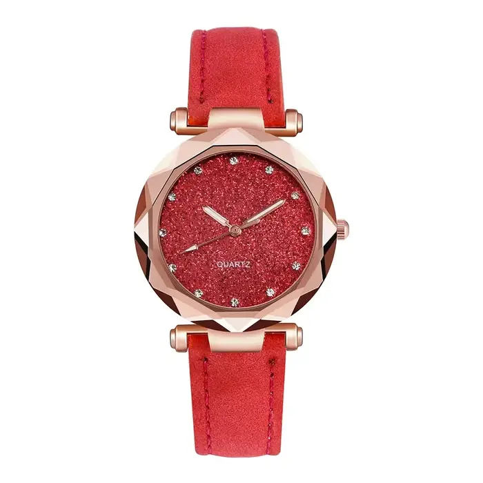 Montre en or rose avec strass pour femmes, élégante et sophistiquée pour occasions spéciales et tous les jours