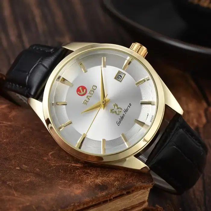 Montres Rado originales élégantes 2026 pour hommes, montre-bracelet automatique mécanique de mode, h