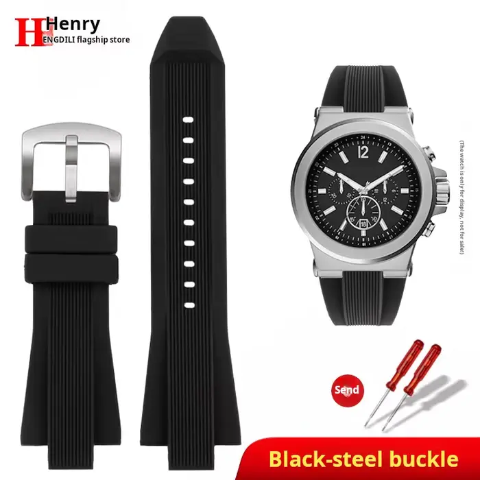 Bracelet de montre en silicone pour homme, bracelet de montre en caoutchouc souple, Michael Kors, MK