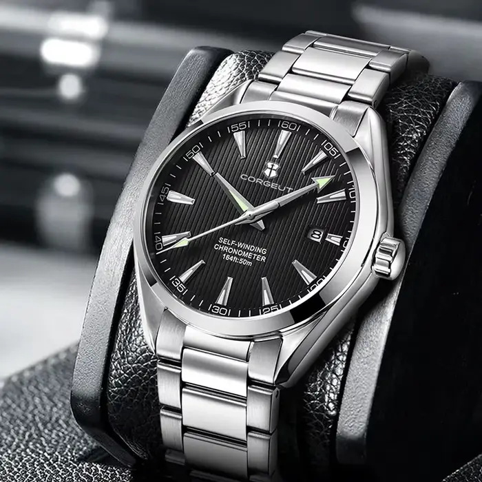 Corgeut 41mm luxe NH35 Movt homme Sport horloge automatique Relogio Masculino mécanique montre-bracelet saphir acier bande montre pour hommes