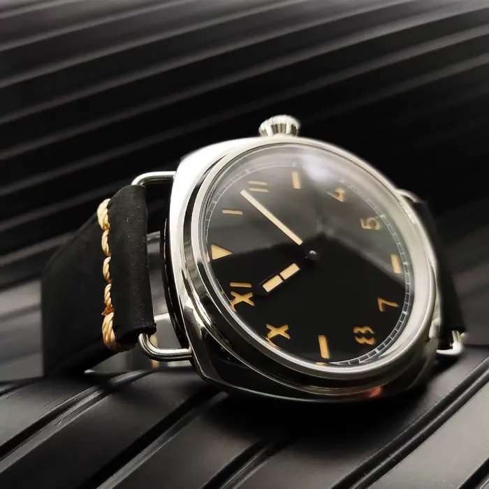 Montre pour hommes réédition 45mm Vintage pilote manuel mécanique